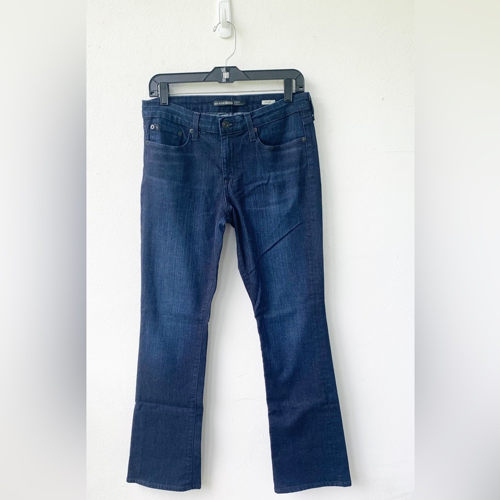 Big Star Jeans Mid Dark Wash Sarah Slim Bootcut Blue 29 P - Picture 1 of 7